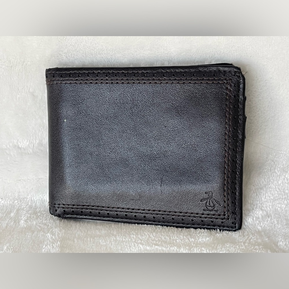 Men’s Penguin, leather wallet, brown